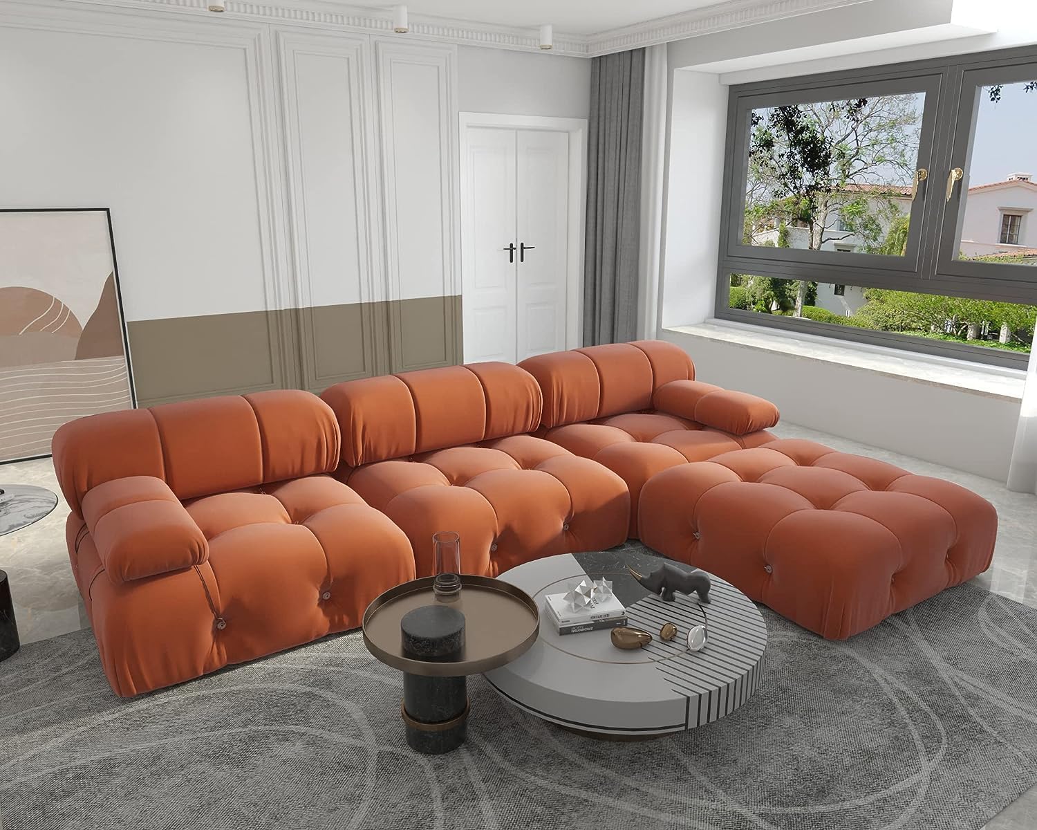 Takumi Velvet Modular Bouclé Cloud Sofa